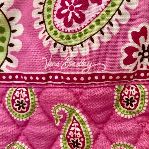 EUC Vera Bradley MADE IN THE USA 🇺🇸 Large Pink Paisley Travel Tote w/ID Holder - Picture 3 of 13